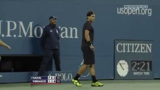 Nadal vs Verdasco  Us Open 2010 Highlights [upl. by Ahseinek919]