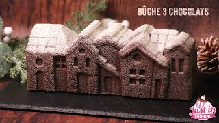 ❅ Recette de Bûche de Noël aux 3 Chocolats ❅ [upl. by Sirc]