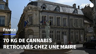 Avallon la maire en garde à vue après la découverte de 70 kg de cannabis chez elle  AFP [upl. by Aelrac]