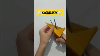 Paper SnowFlakes  Easy Paper Craft Ideasshorts viralshorts origami paper snowflakes craft [upl. by Annoyt]