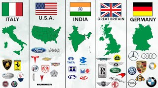 All Car Brands by Countries [upl. by Ainafetse]