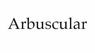 How to Pronounce Arbuscular [upl. by Thorlay]