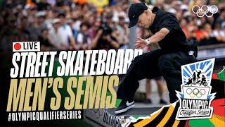 🔴 LIVE Street Skateboarding Mens Semifinals  OlympicQualifierSeries [upl. by Trescha570]