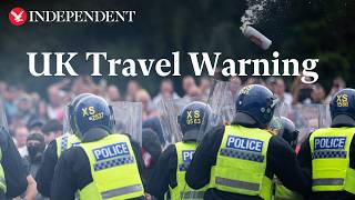 More travel warnings issued for UK as violent riots continue [upl. by Serg]