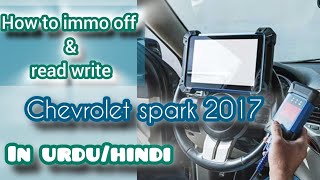 Chevrolet spark 2017  how to read Ecm  how to immo off [upl. by Dnalrag808]