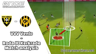 VVV  Venlo vs Roda JC Kerkrade  KKD 2024  2025 Match analysis by soccerexercises [upl. by Calbert]