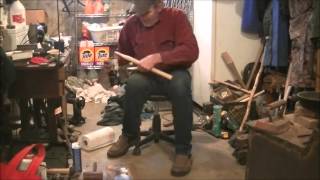 Making A Handle for The Hewing Hatchet with out power tools [upl. by Farrar]