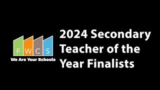 Teacher of the Year 2024  Secondary Finalists [upl. by Dlaner]