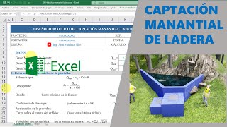 Diseño de Captación Manantial de Ladera Plantilla excel profesional [upl. by Chitkara277]