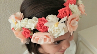 DIY Craft How to Make a Flower Crown or Headband [upl. by Stilwell]