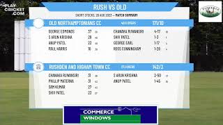 Northamptonshire Cricket League  Division One  Rushden amp Higham Town CC v Old Northamptonians CC [upl. by Wilkey]