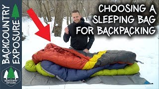 Choosing A Sleeping Bag For Backpacking  Lightweight Backpacking Series [upl. by Altheta]