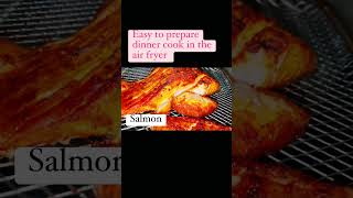 EASY DINNER AIR FRYER SALMON food usa shorts [upl. by Odrareve]