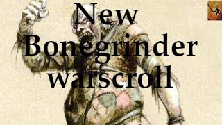 New Bonegrinder Gargant warscroll review  Sons of Behemat Mega Gargant Age of Sigmar and Forgeworld [upl. by Aseefan]