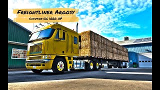 Hay bales for animals  Freightliner Argosy  Arkansas DLC  ATS 151  Cummins C16 1000 HP ats [upl. by Quennie]