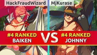 GGST ▰ HackFraudWizard 4 Ranked Baiken vs MjKurase 4 Ranked Johnny High Level Gameplay [upl. by Anec358]