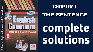 PRACHI English Grammar  Class 8  Chapter 1  Answers  ICSE BOARD [upl. by Rubbico]