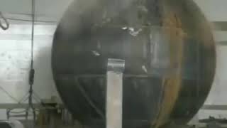 Explosively hydroforming a steel sphere [upl. by Wilbur701]