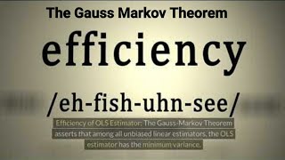 The Gauss Markov Theorem in Statistics [upl. by Aicssej]