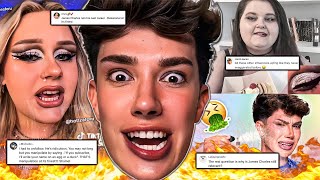 JAMES CHARLES DRAGGED ON TIKTOK LIVE  AMBERLYNN REID IS A FEEDER [upl. by Norby202]