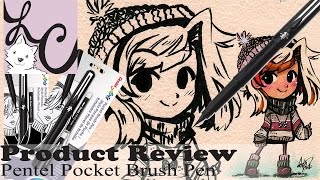 Art SupplyProduct Review Pentel Pocket Brush Pen Assembling Pen Techniques  Speed Paint [upl. by Eneleahs783]