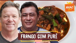 Frango com quiabo e purê de batata baroa  Claude Troisgros e Batista  Que marravilha [upl. by Yanel]