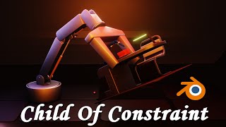 Blender Constraint Tutorial for Robot Arm Animation  How to Use Child of Constraint in Blender 33 [upl. by Sheryle]