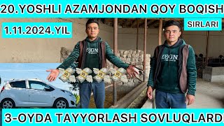 20YOSHLI AZAMJONDAN SOVLUQ BOQISH 3OYDA QOYLARDI TAYYORLASH SIRLARI QANDA OHRIGACHA KORING [upl. by Carbone541]