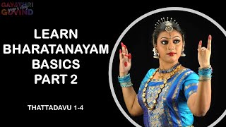 Bharatanatyam Dance Lessons 2  Bharatanatyam Thattadavu Steps 14  Gayathri Govind [upl. by Kristof]