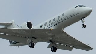 Gulfstream G400 N477SA landing in LAX [upl. by Einor]