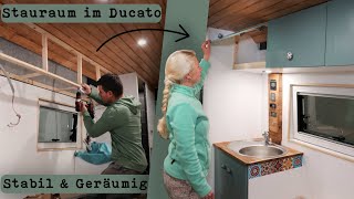 Hängeschränke im Camper selber bauen  Viel Stauraum im Van schaffen  DIY Ducato Ausbau Vlog Teil18 [upl. by Laeria]