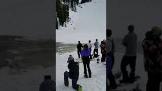 Snowbird Ski Patrol to the rescue Pond skimming closing day [upl. by Quintina22]