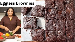 Eggless Brownies Recipe  Chocolate Brownies without Eggs  Yummy Tummy Aarthi [upl. by Woodruff]