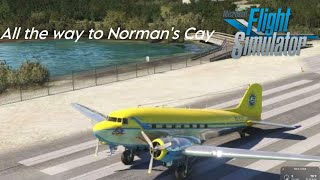 DC3  Staniel Cay to Normans Cay in the Bahamas on our 43rd leg up the Antilles [upl. by Ahl561]