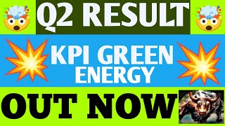 KPI Green Energy Q2 Results 2025  KPI Green Energy Results Today  KPI Green Energy share news [upl. by Namaj]