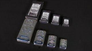 Germania Mint 5oz amp 10oz SILVER CAST BULLION BARS [upl. by Placida]