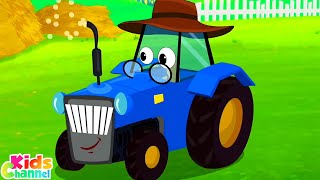 Tractor Song Little Red Car Nursery Rhymes amp Cartoon Videos by Kids channel [upl. by Rihat]