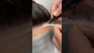 wig replacement hairline repair custom wig customhairline haircut barbershop hairstyle hair [upl. by Balmuth]