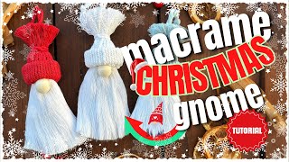 Christmas Ornaments Macrame Gnome Santa Jack Frost Elf DIY Christmas [upl. by Shepherd]