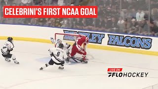 Macklin Celebrini Top 2024 NHL Draft Prospect Scores First NCAA Goal For Boston University [upl. by Auohp]