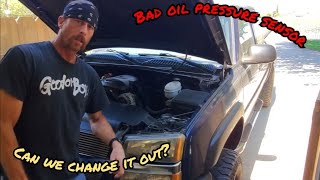 Changing Oil Pressure Sensor For 2004 Chevy Silverado 53 [upl. by Nnaitak429]