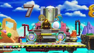 Sonic Superstars ⁴ᴷ Press Factory Zone Story Mode All 7 Chaos Emeralds Tails gameplay [upl. by Ahsilac688]