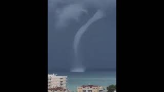 🌪️ STUNNING Waterspout Forms Off Montesilvano Coast Incredible Footage from Pescara Italy [upl. by Ruckman]