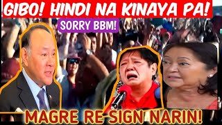 GIBO HINDI NA KINAYA MAG RE RE SIGN NARIN BBM NAGULANTANG ISA ISA NA SYANG INIIWAN [upl. by Kcirddec776]