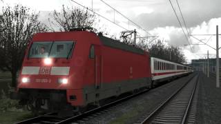 BR101 IC 2356 Berlin  Lutherstadt Wittenberg InterCity Führerstandsmitfahrt Train Simulator 2017 [upl. by Launamme]