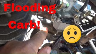 Fixing an Overflowing ATV Carburetor Cleaning a PZ27 Carburetor [upl. by Yrak750]