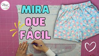 105 SHORT PIJAMACORTE DIRECTO EN LA TELA¿TE ATREVES😃 [upl. by Karyn]