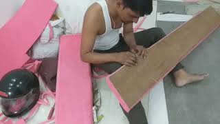 डबल बेड का सीरियाना head कैसे लगाते हैं  How to apply double bed head board Cushion Couple Rexin [upl. by Mahgirb423]