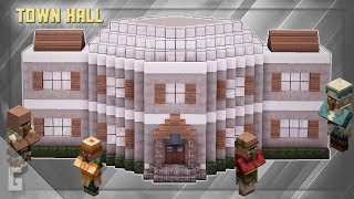 Minecraft How to Build a TOWN HALL Building [upl. by Azrim]