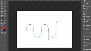 Drawing Curves with Pen tool in Photoshop [upl. by Attenyw]